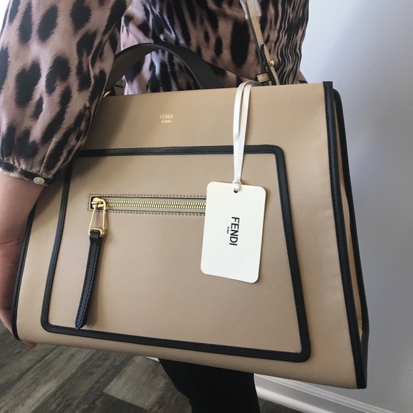 SOLD!!NWT Fendi Runaway Bicolor Tote Handbag - Picture 8 of 8